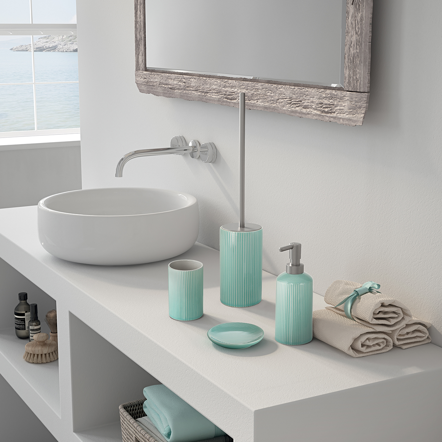 gedy-sabina-distributeur-de-savon-aigue-marine image 3