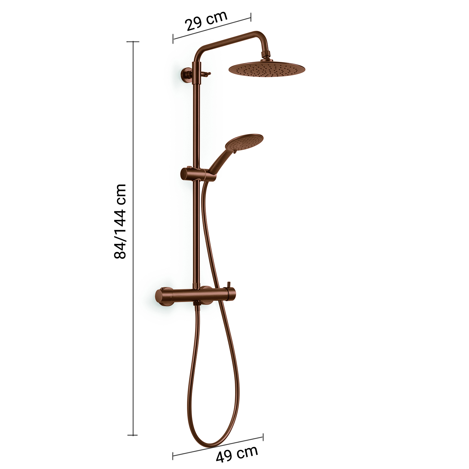 gedy-star-plus-colonne-douche-extensible-or-rose image 2
