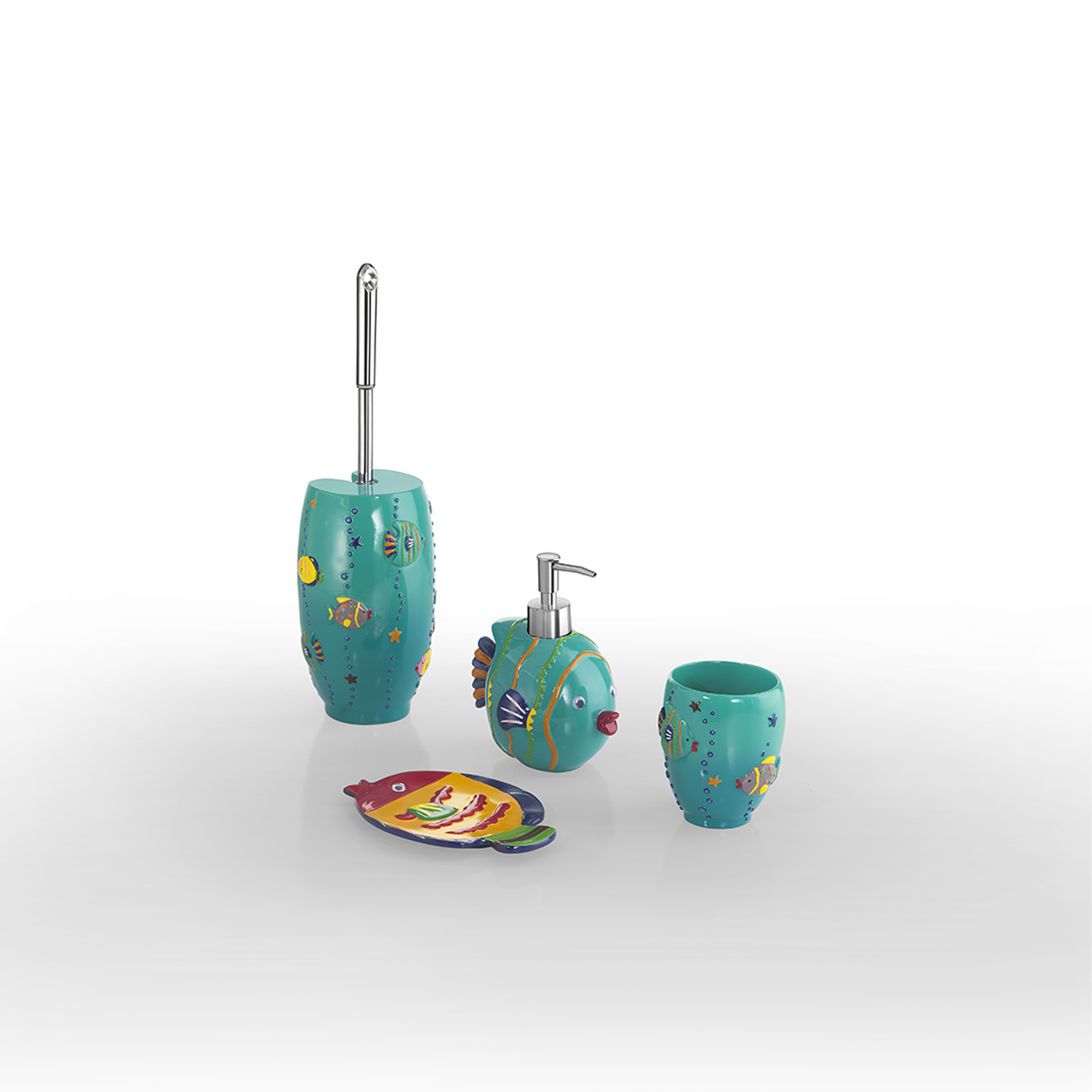 gedy-dori-distributeur-savon-turquoise-poser image 3