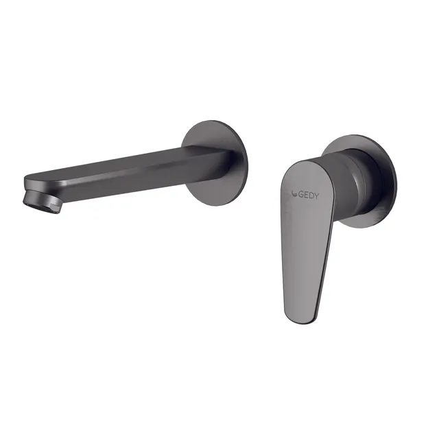 gedy-como-mitigeur-lavabo-mural-gun-metal image 1