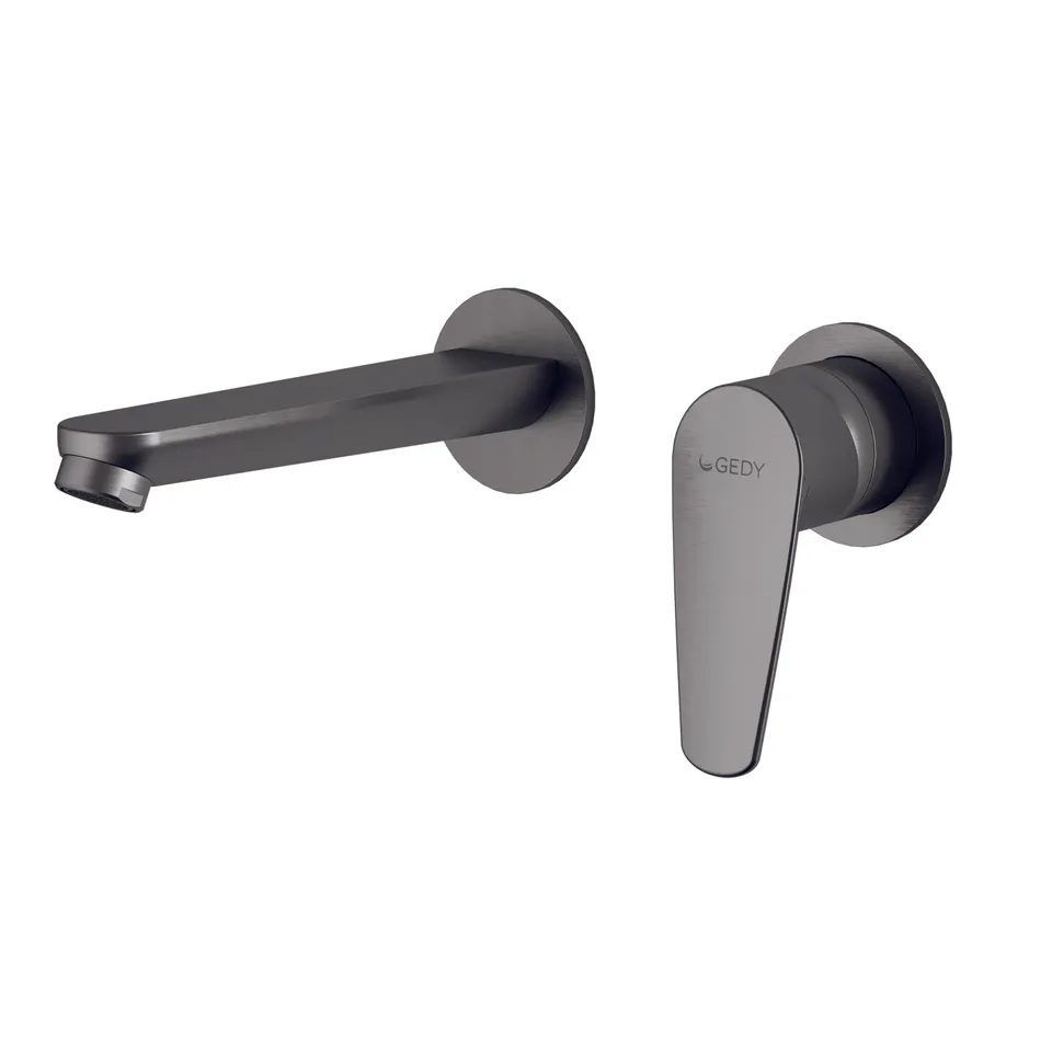 gedy-como-mitigeur-lavabo-mural-gun-metal image 1