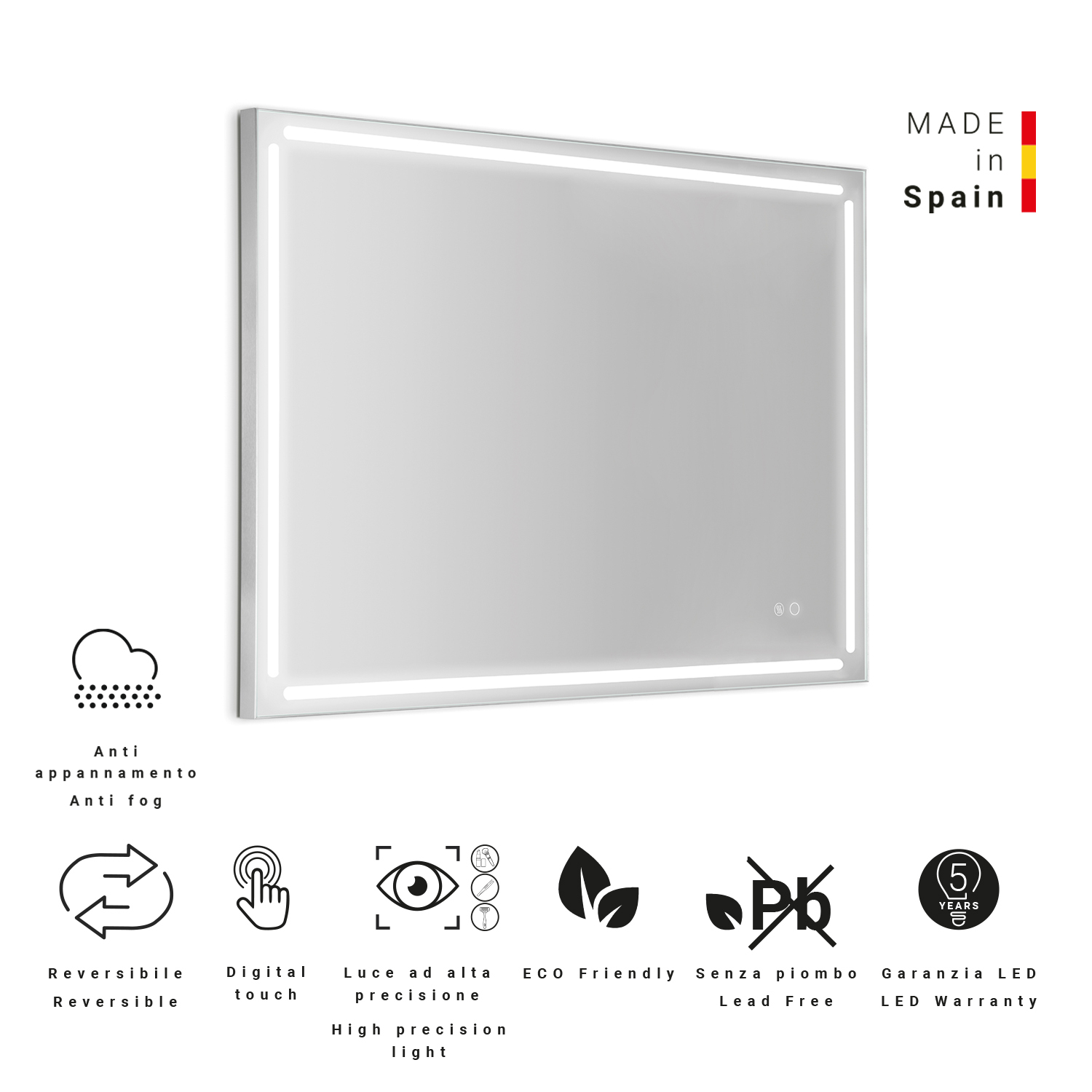 gedy-paul-100x80-miroir-rectangulaire-cadre-bross image 3