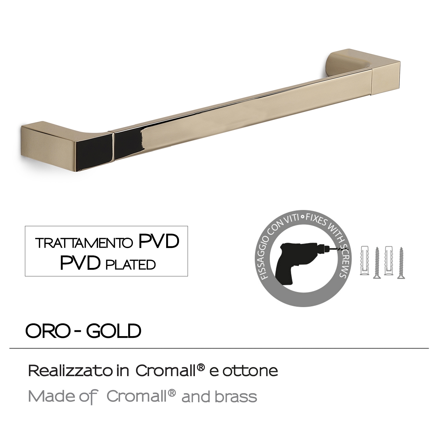 gedy-pirenei-porte-serviettes-45-cm-or-pvd image 4