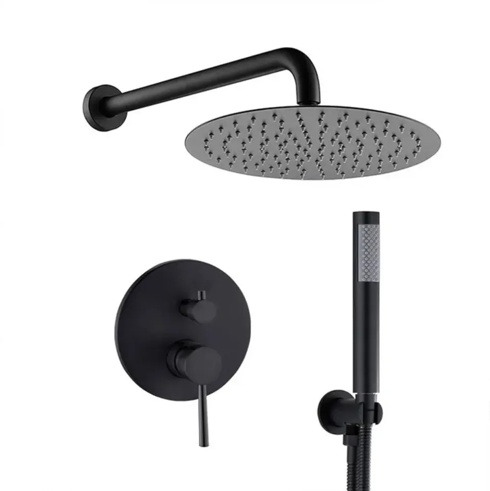 hudor-c-phise-sc86-douche-encastr-e-noir-mat-400-mm image 1