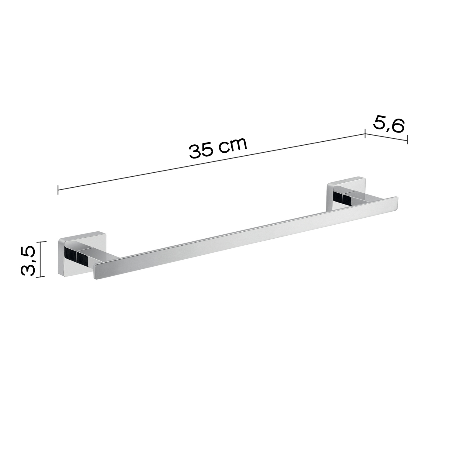 gedy-atena-barre-porte-serviette-35-cm-chrome image 2