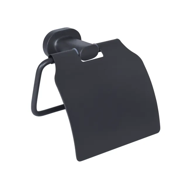 bisk-go-distributeur-papier-rouleau-wc-couvercle-gris image 1