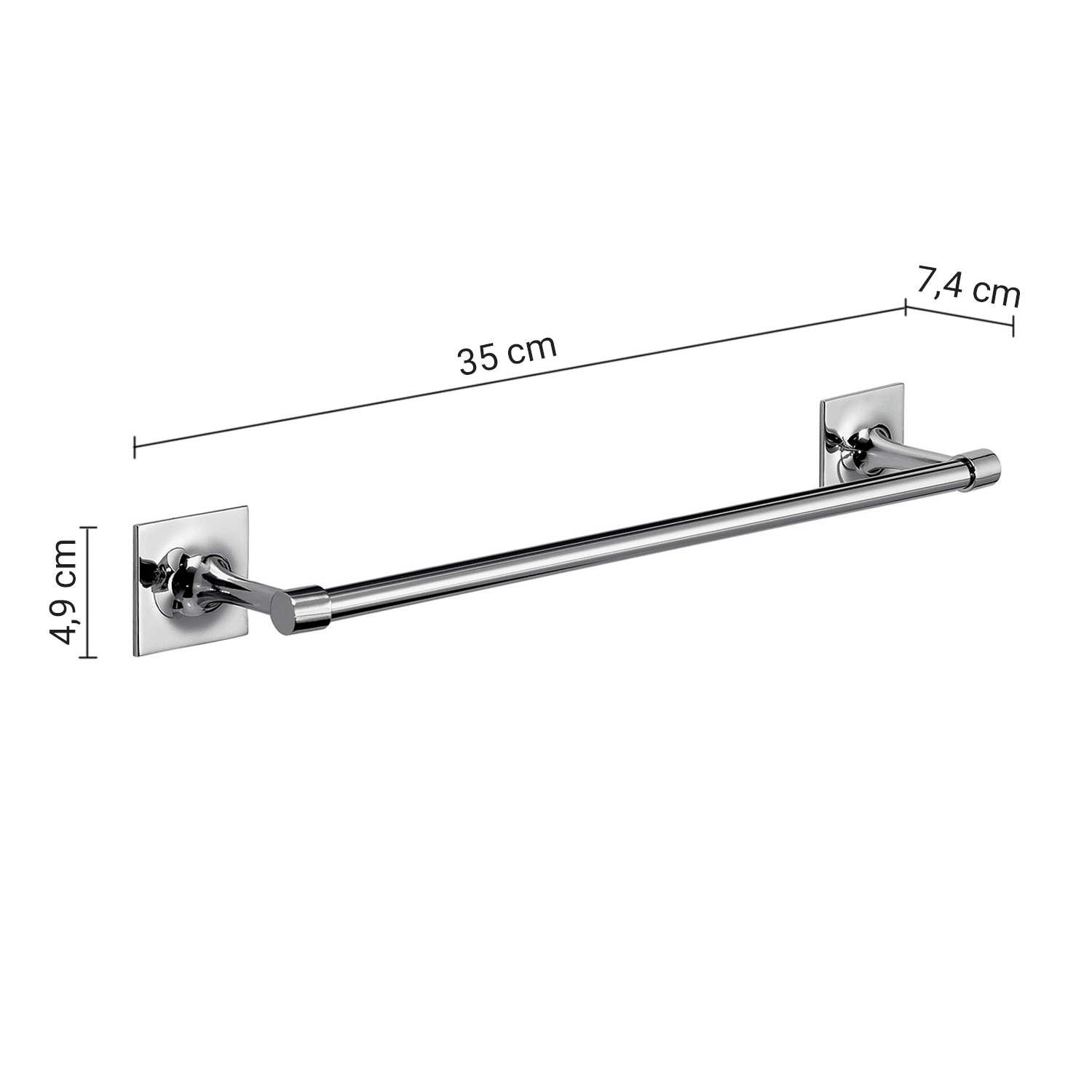 gedy-wizard-barre-porte-serviette-35-cm-chrome image 2