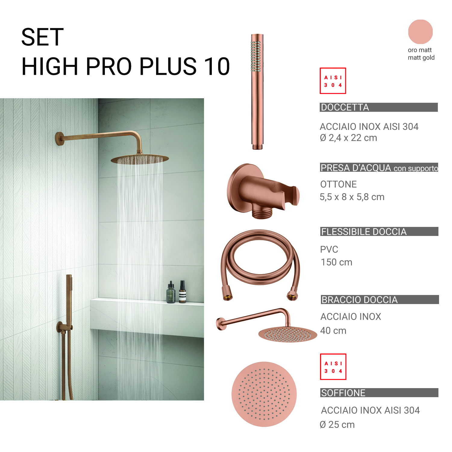 gedy-high-pro-plus-10-ensemble-douche-7-pi-ces-or-rose image 1