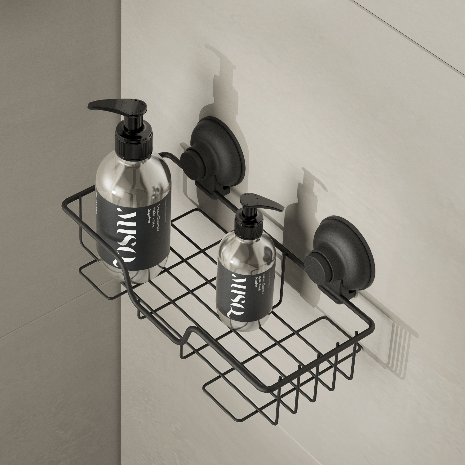 gedy-hot-porte-objets-douche-fil-noir-mat-rectangulaire image 3