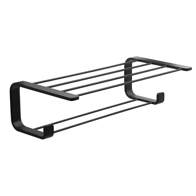 gedy-outline-tag-re-double-porte-serviettes-noir-mat image 1