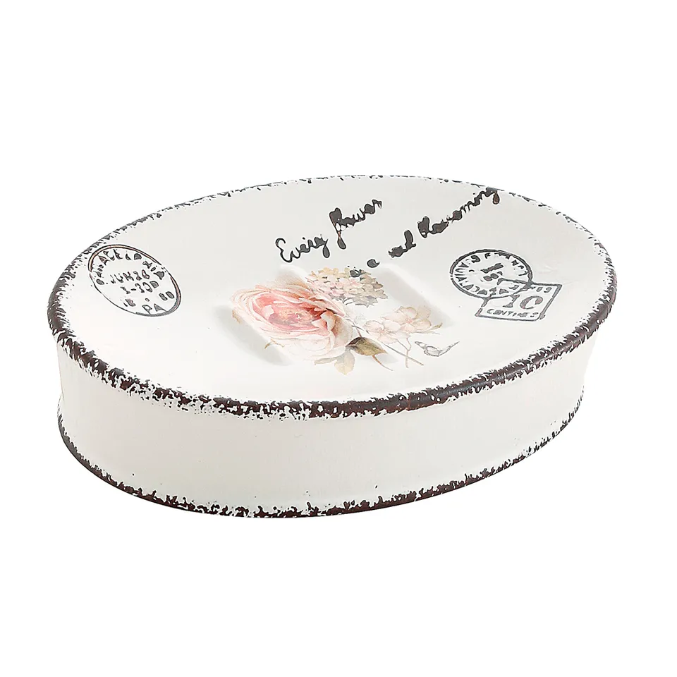 gedy-clothilde-porte-savon-blanc-poser image 1