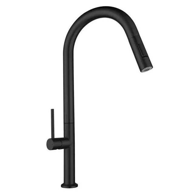 hudor-c-phise-nb0003-mitigeur-cuisine-noir-mat-douchette image 1