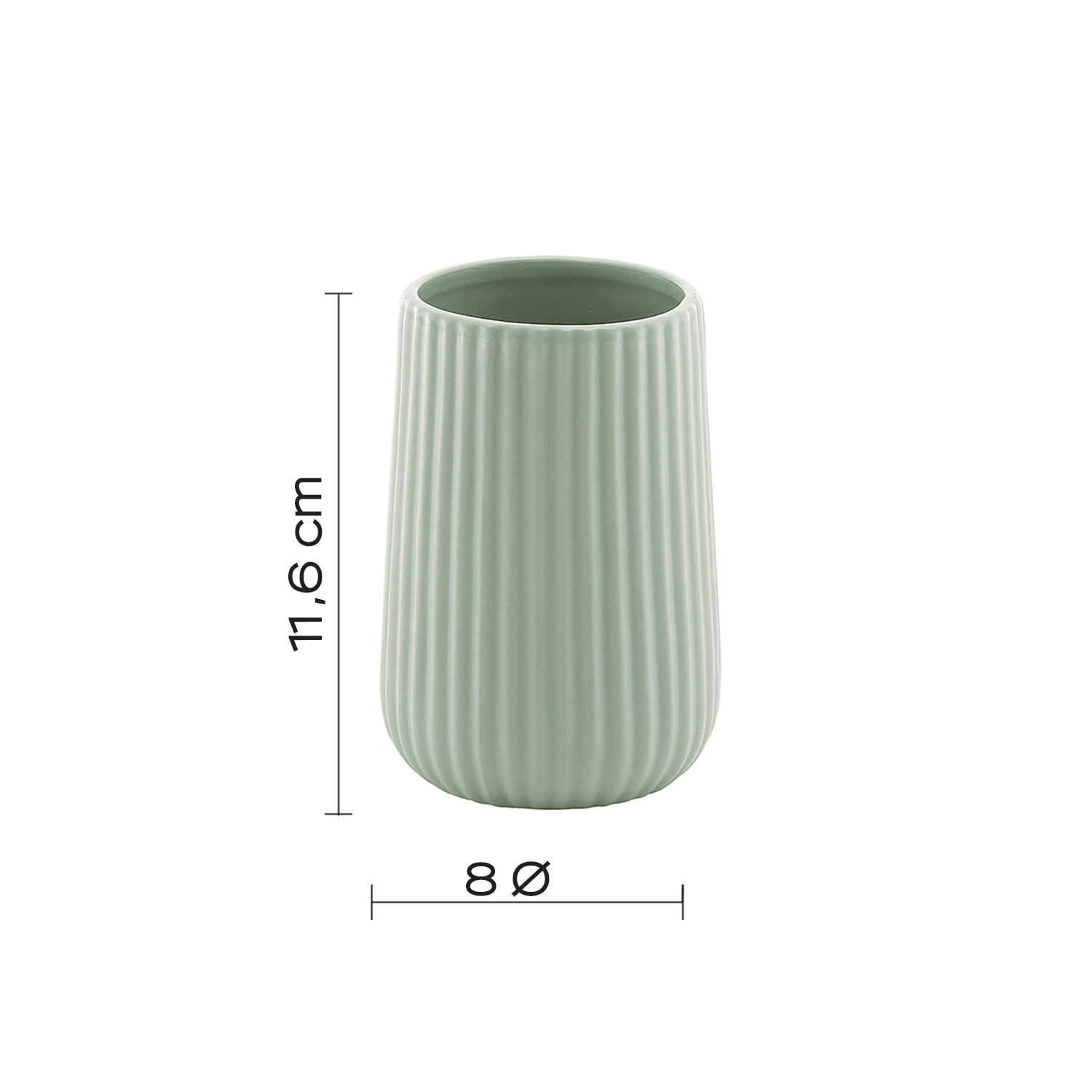gedy-marika-gobelet-porte-brosse-vert-sauge image 2