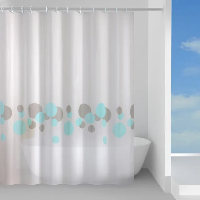 gedy-circles-rideau-de-douche-120x200-cm-gris-aigue-marine image 1