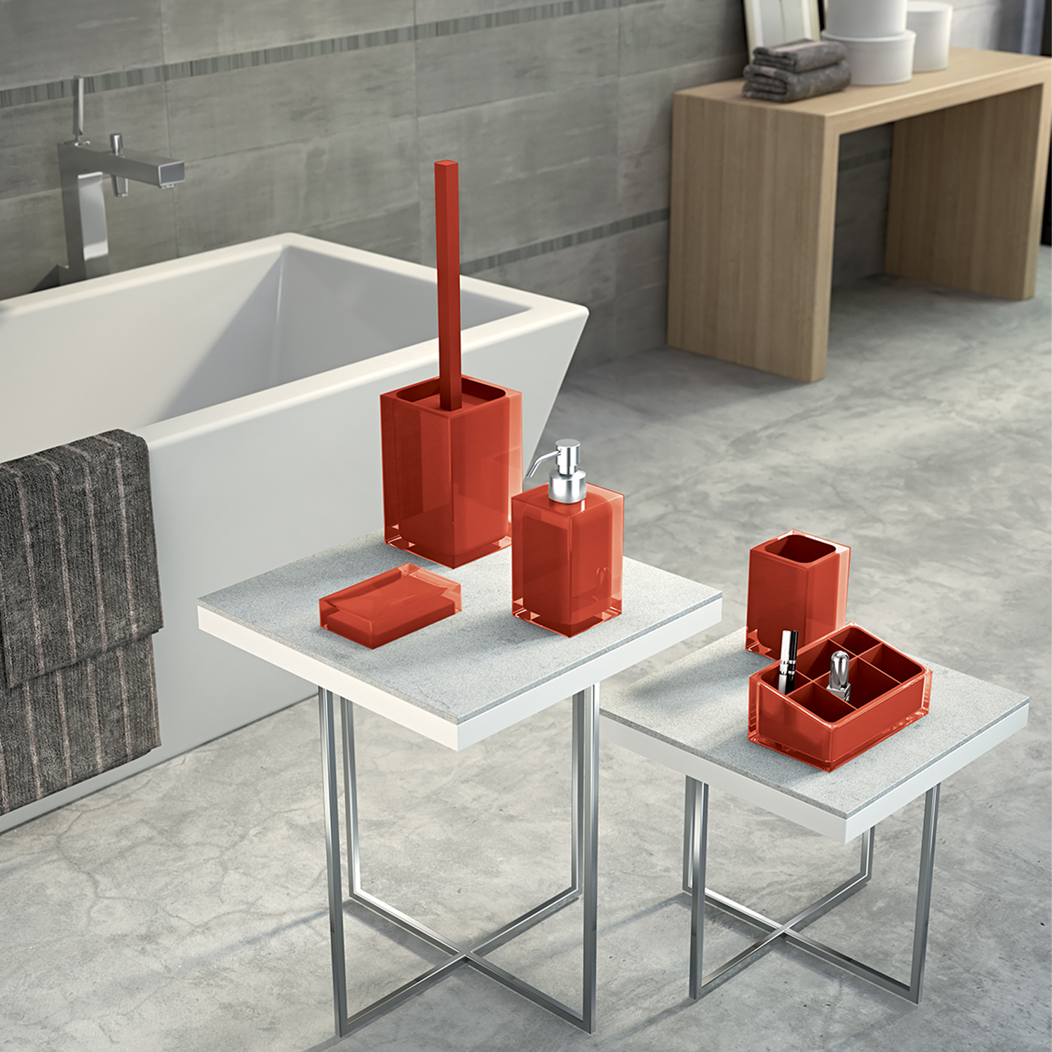 gedy-rainbow-brosse-wc-rouge-poser image 3