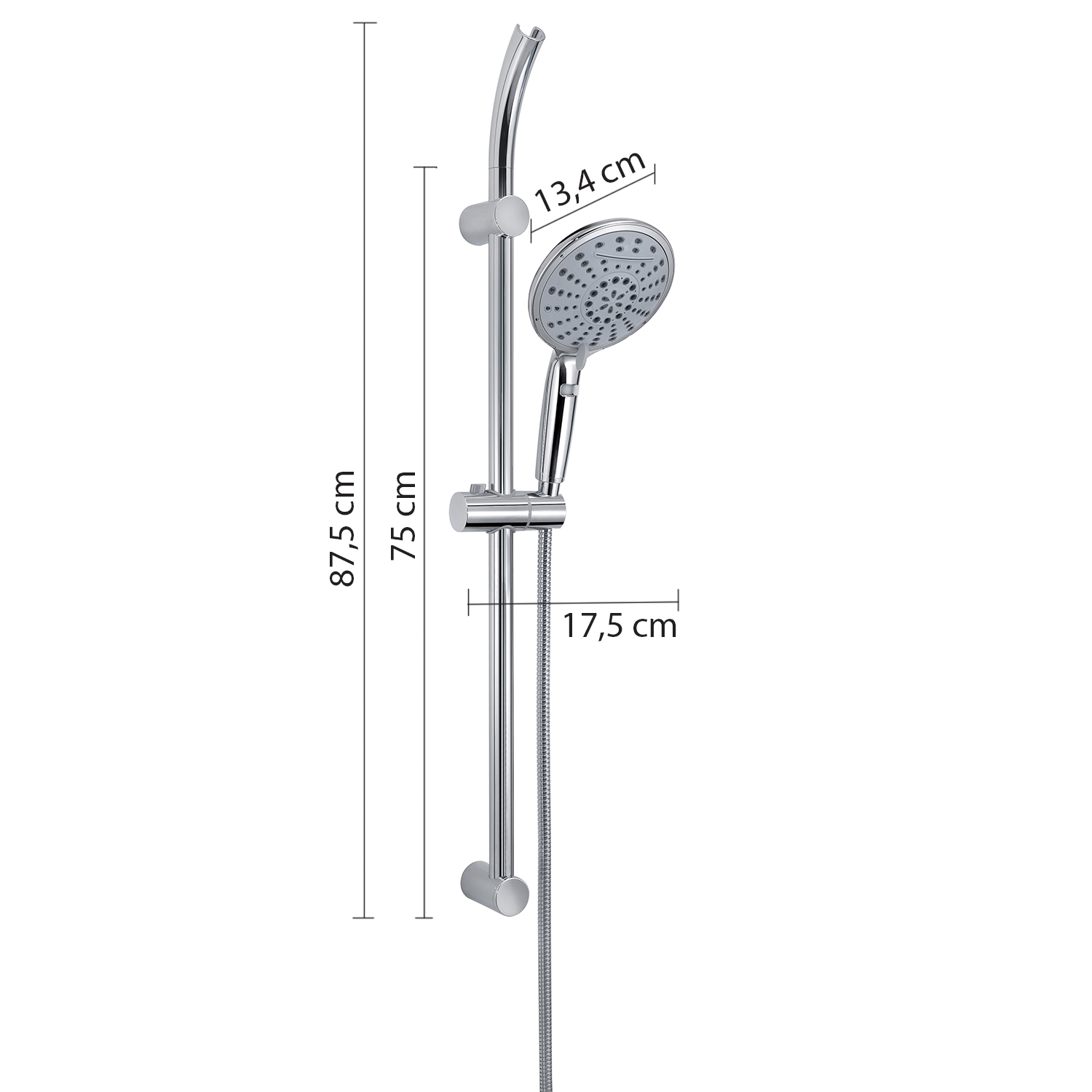 gedy-ensemble-douchette-5-jets-barre-r-glable-chrome image 2