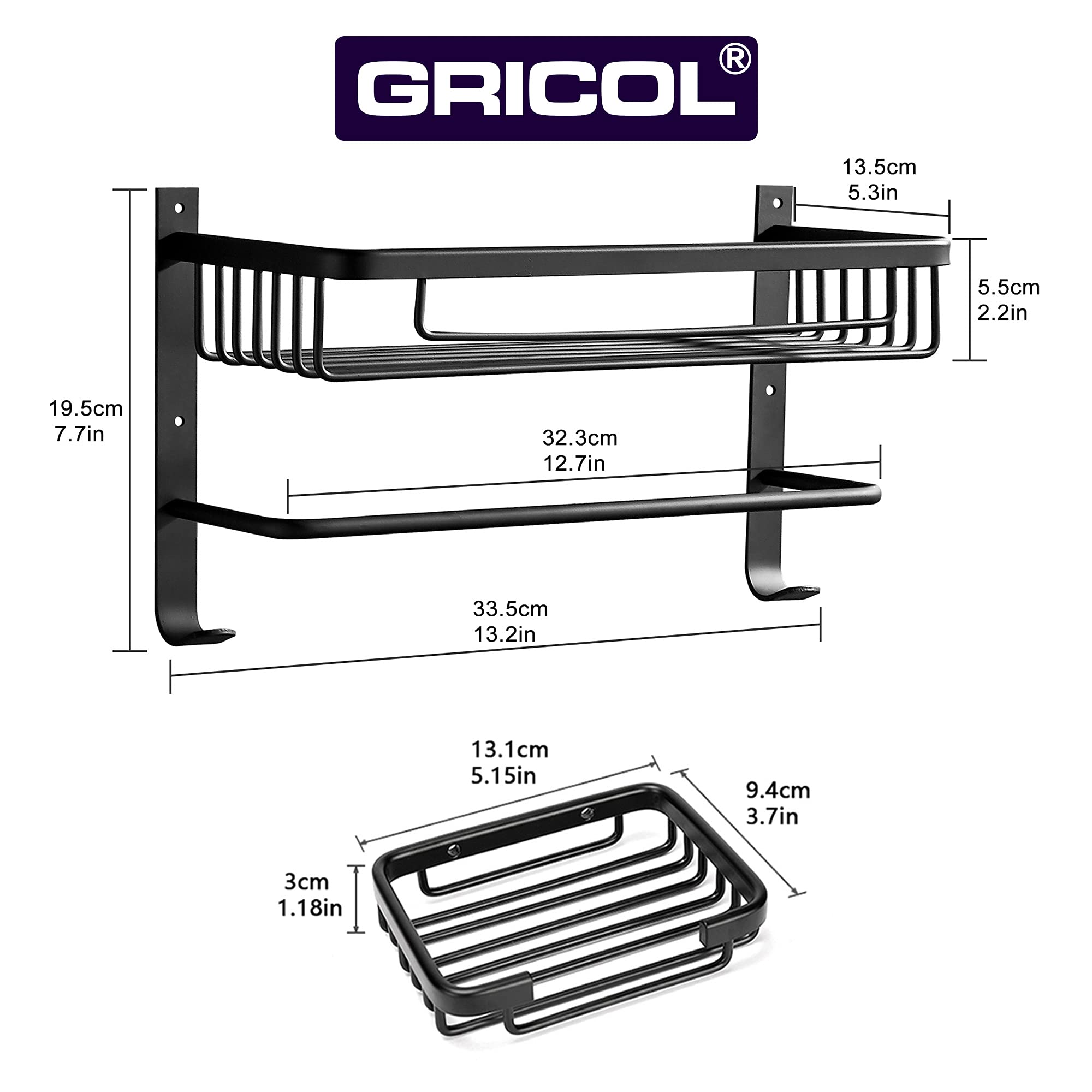 gricol-tag-res-de-douche-tag-re-sans-per-age-noir-antirouille image 5