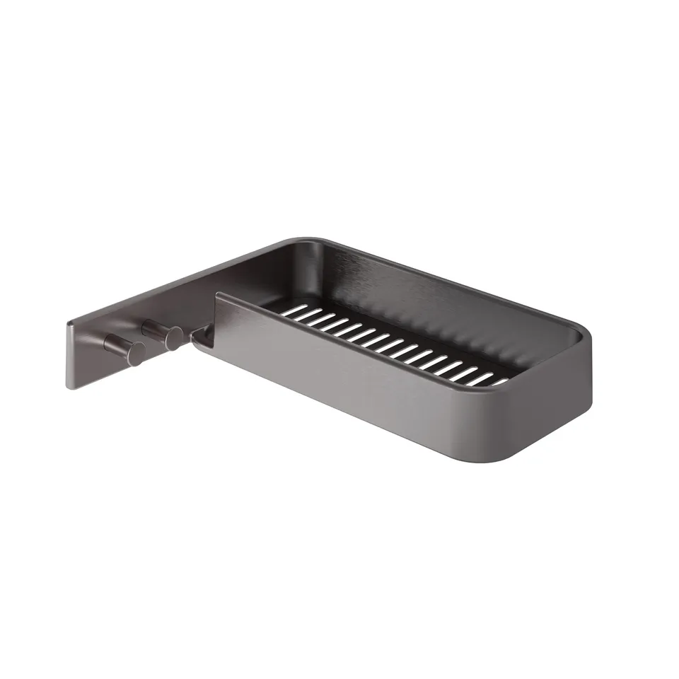 gedy-il-giglio-tag-re-douche-rectangulaire-gun-metal image 1