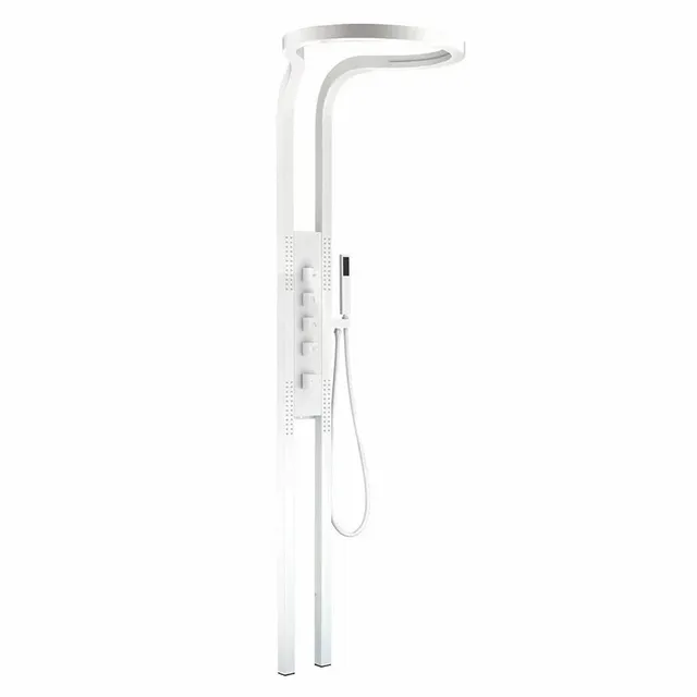 hudor-argolide-colonne-de-douche-blanc-mat-thermostatique image 1