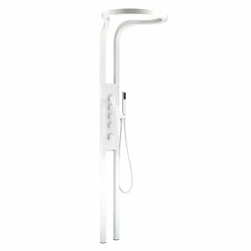 hudor-argolide-colonne-de-douche-blanc-mat-thermostatique image 1