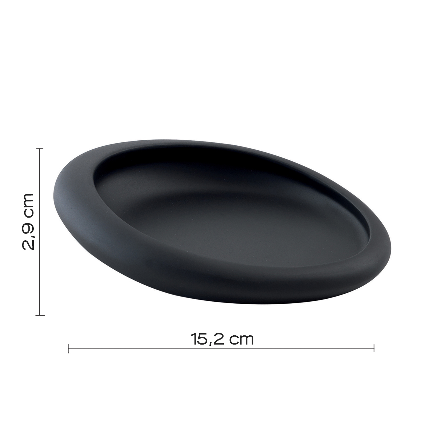 gedy-iside-porte-savon-noir-mat-poser image 2