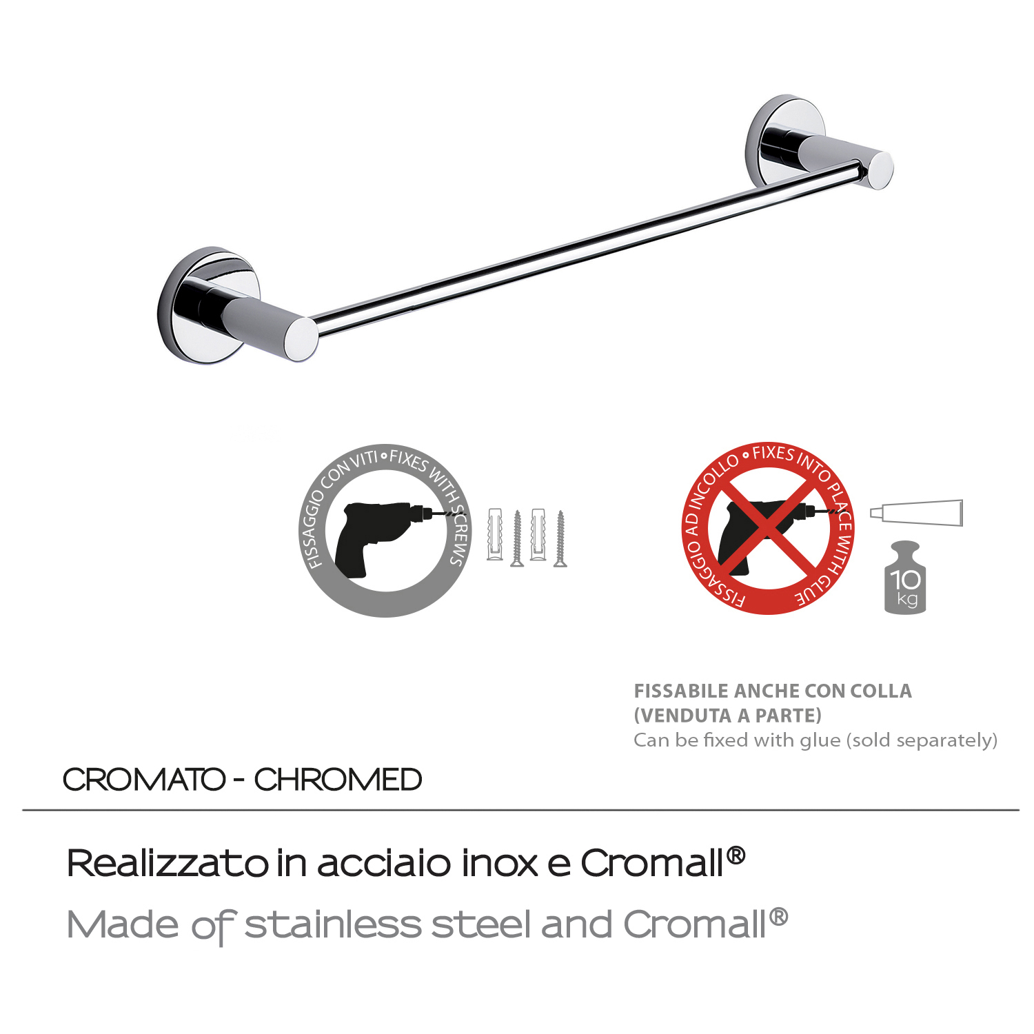 gedy-felce-plus-porte-serviette-50-cm-chrome image 4