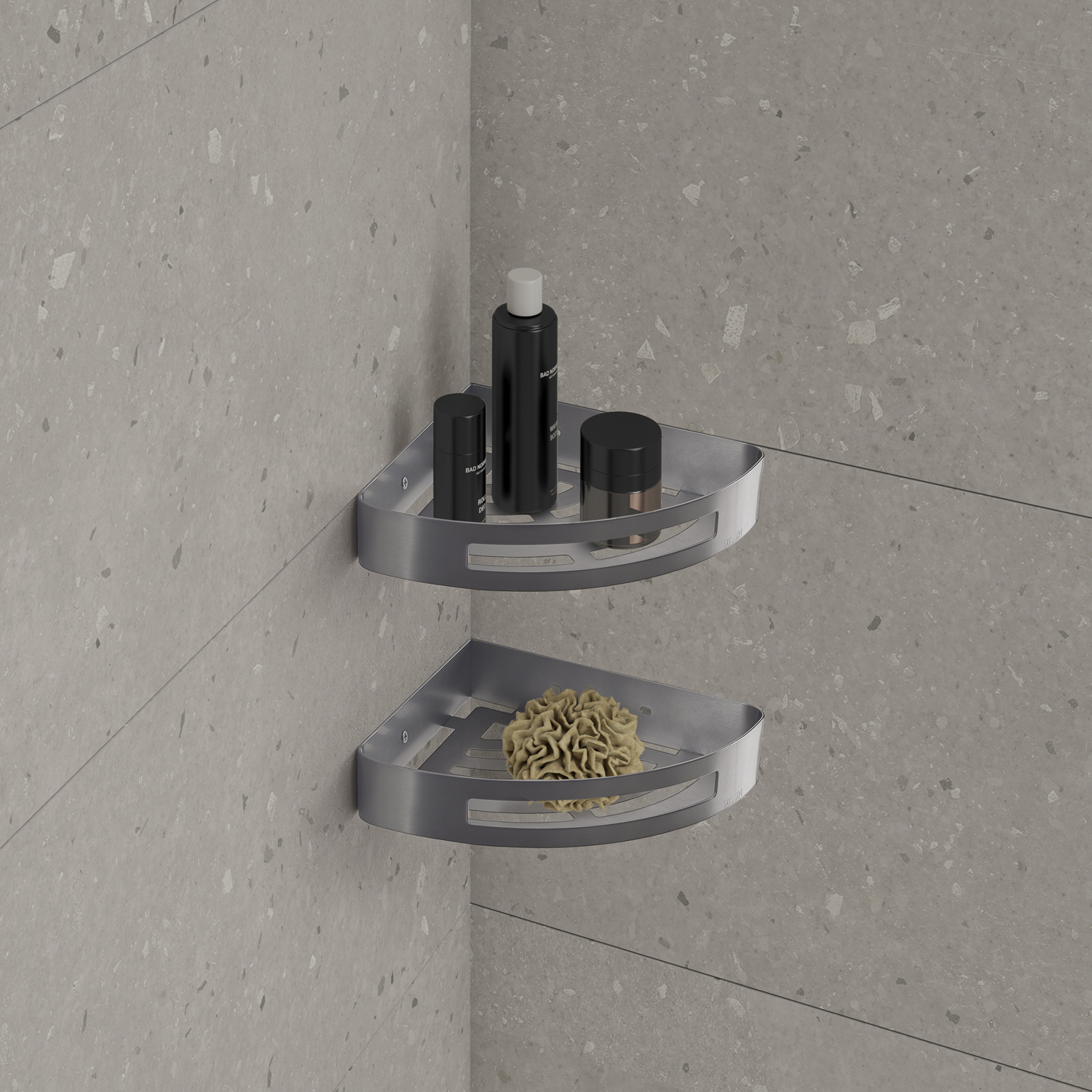 gedy-nerva-panier-douche-angle-gun-metal image 3