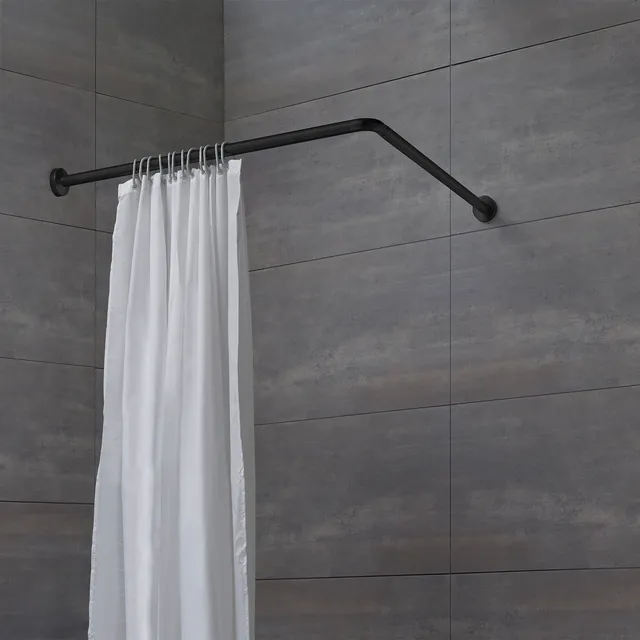 gedy-espace-douche-barre-angulaire-noir-mat image 1