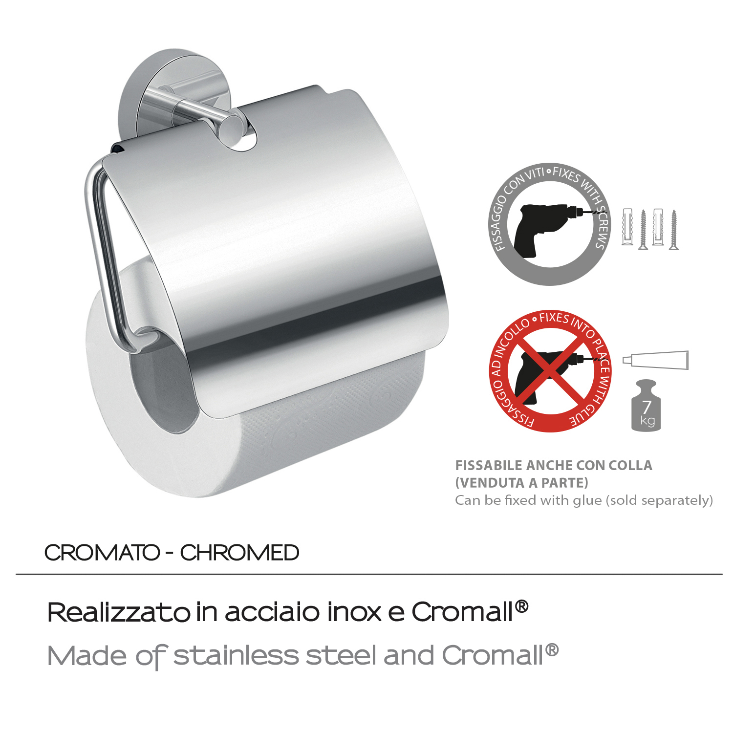 gedy-eros-porte-rouleau-avec-couvercle-chrome image 3