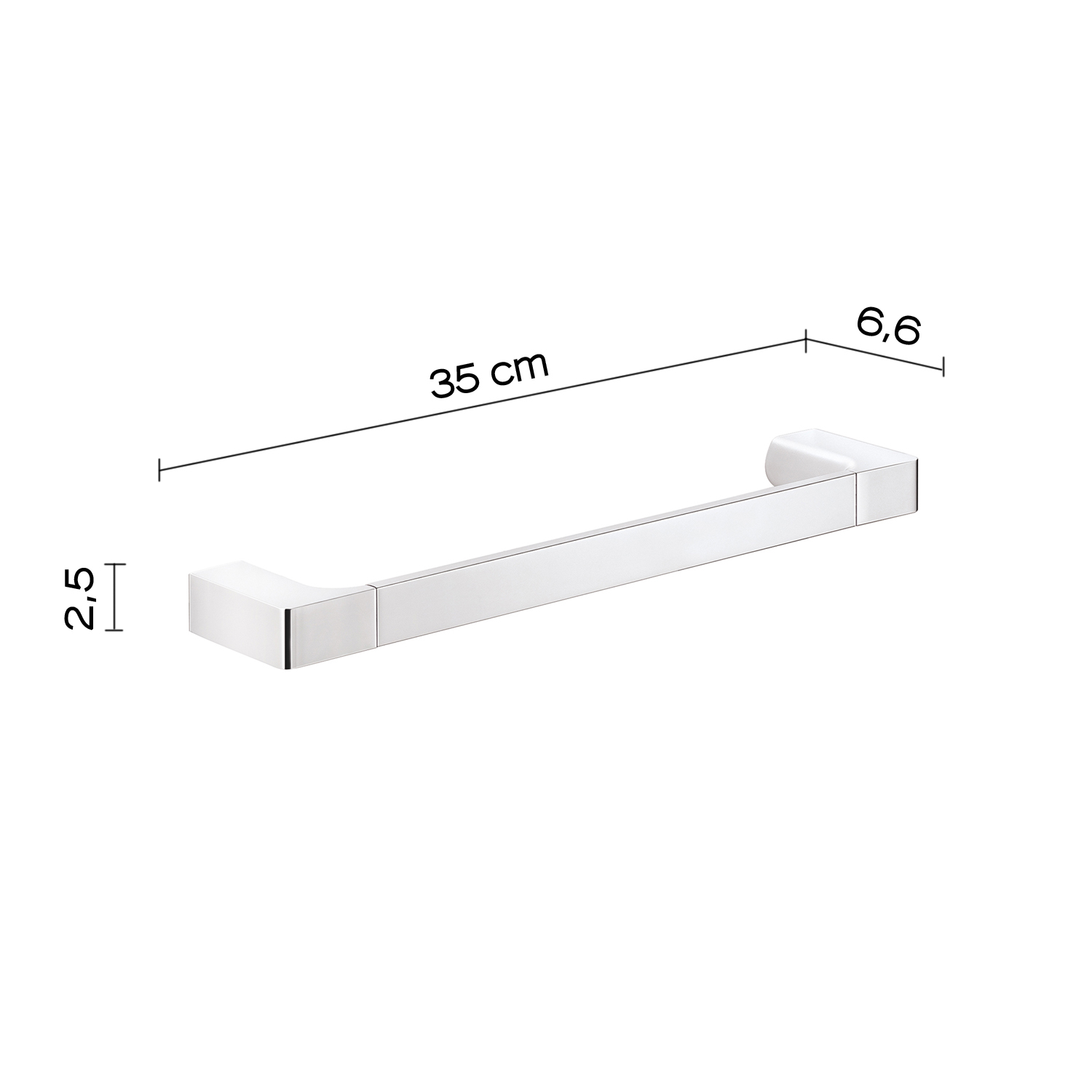 gedy-pirenei-porte-serviette-35-cm-chrome-fixer image 2