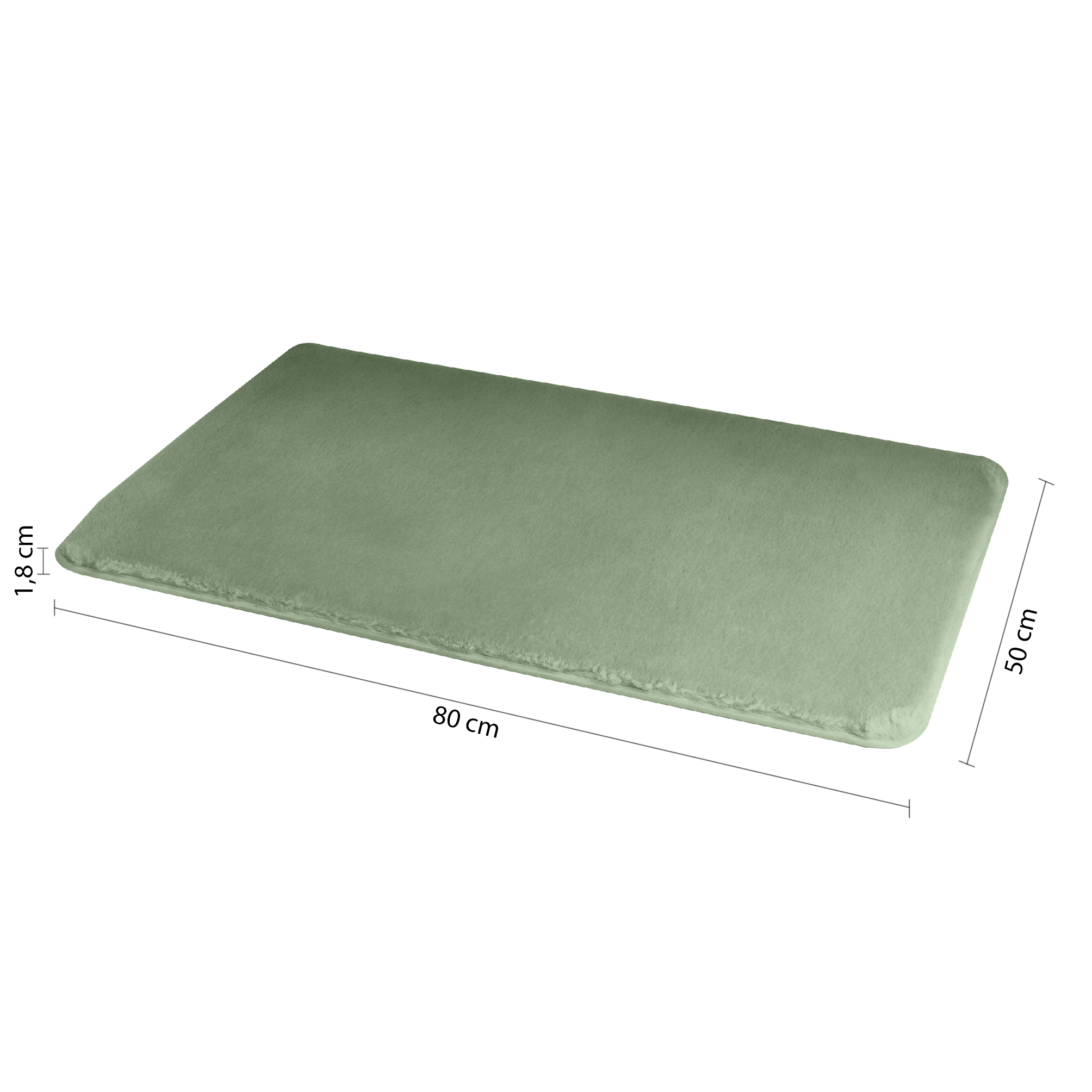 gedy-fuzzy-tapis-de-bain-50x80-vert image 2