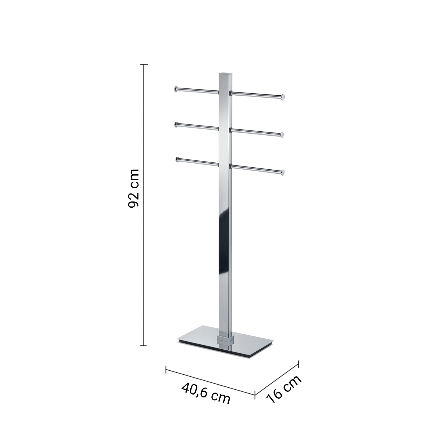 gedy-bridge-porte-serviettes-sur-pied-chrome image 2