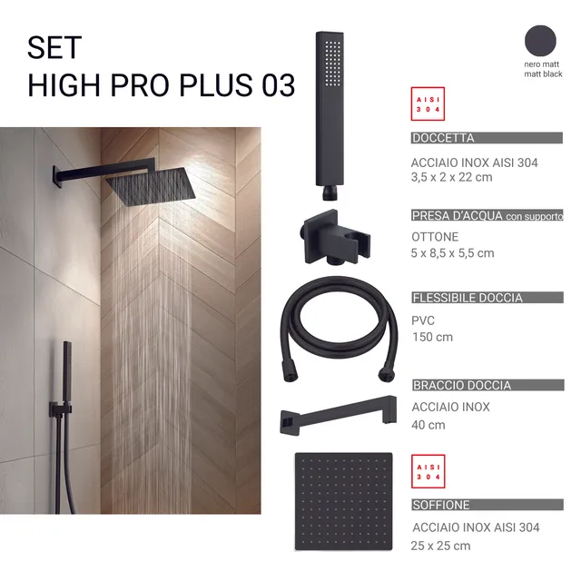 gedy-high-pro-plus-03-ensemble-douche-5-pi-ces-noir-mat image 1