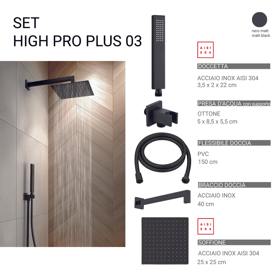 gedy-high-pro-plus-03-ensemble-douche-5-pi-ces-noir-mat image 1