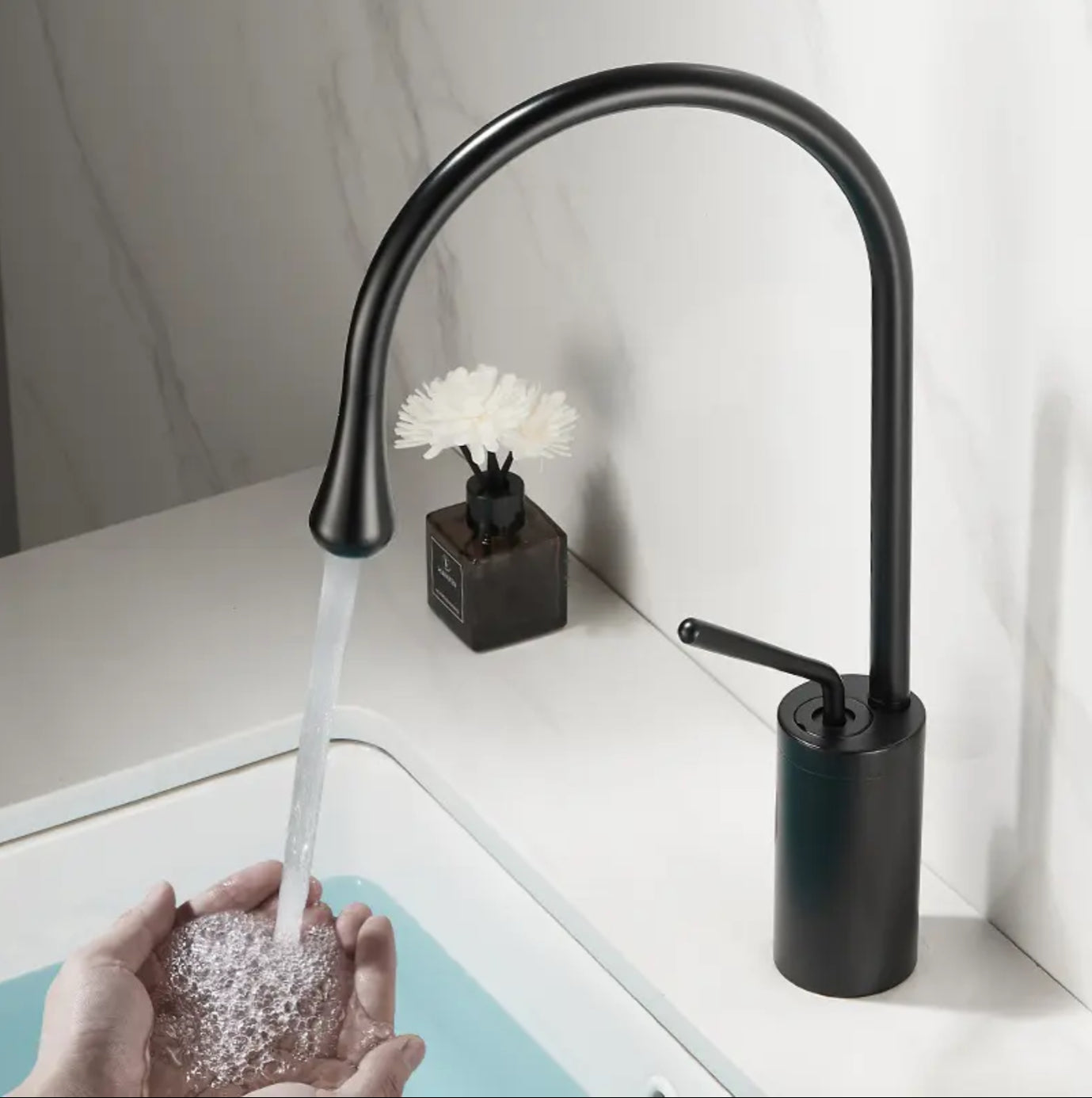 hudor-c-phise-201-robinet-lavabo-sur-lev-noir-mat image 2