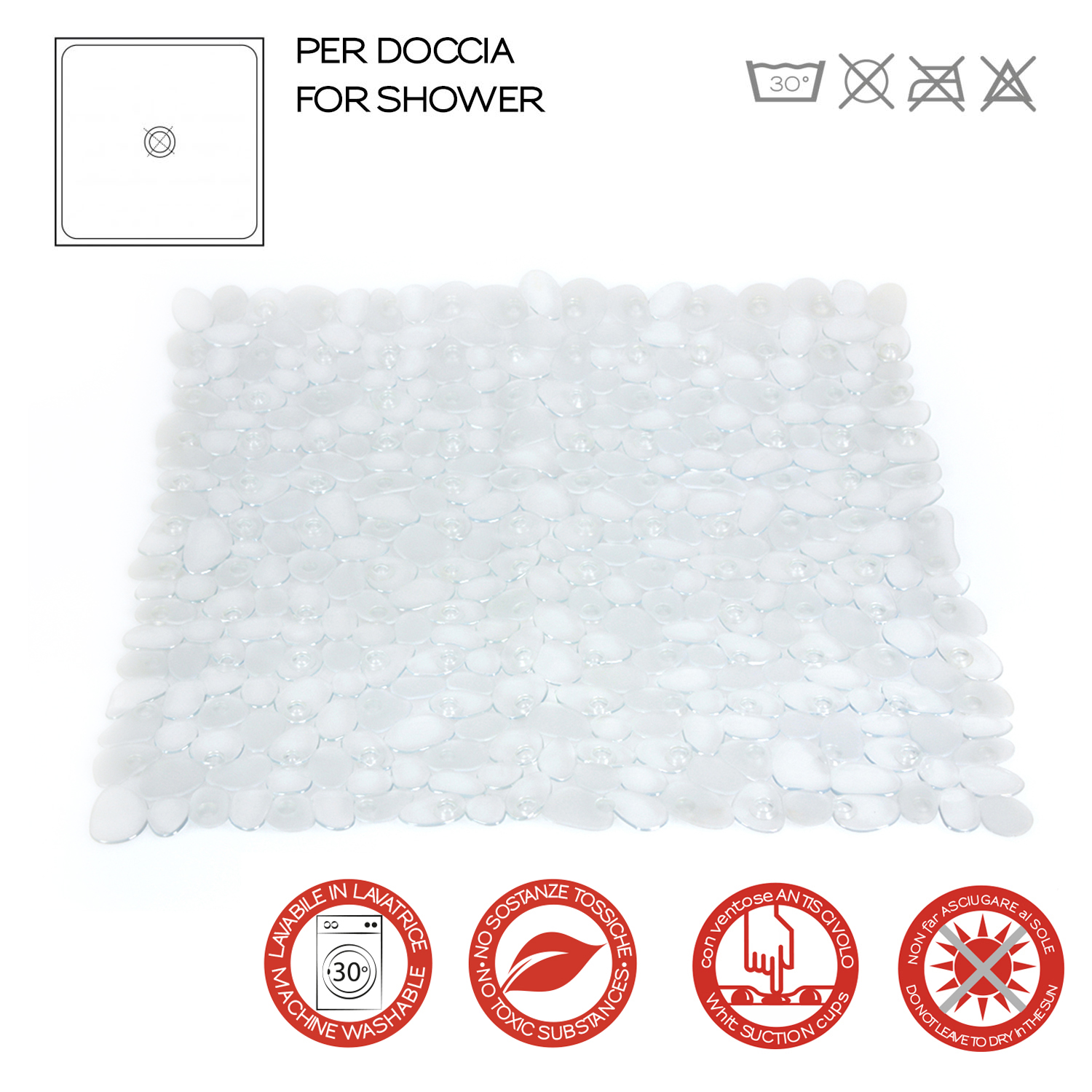 gedy-river-tapis-de-douche-54x54-cm-transparent image 3