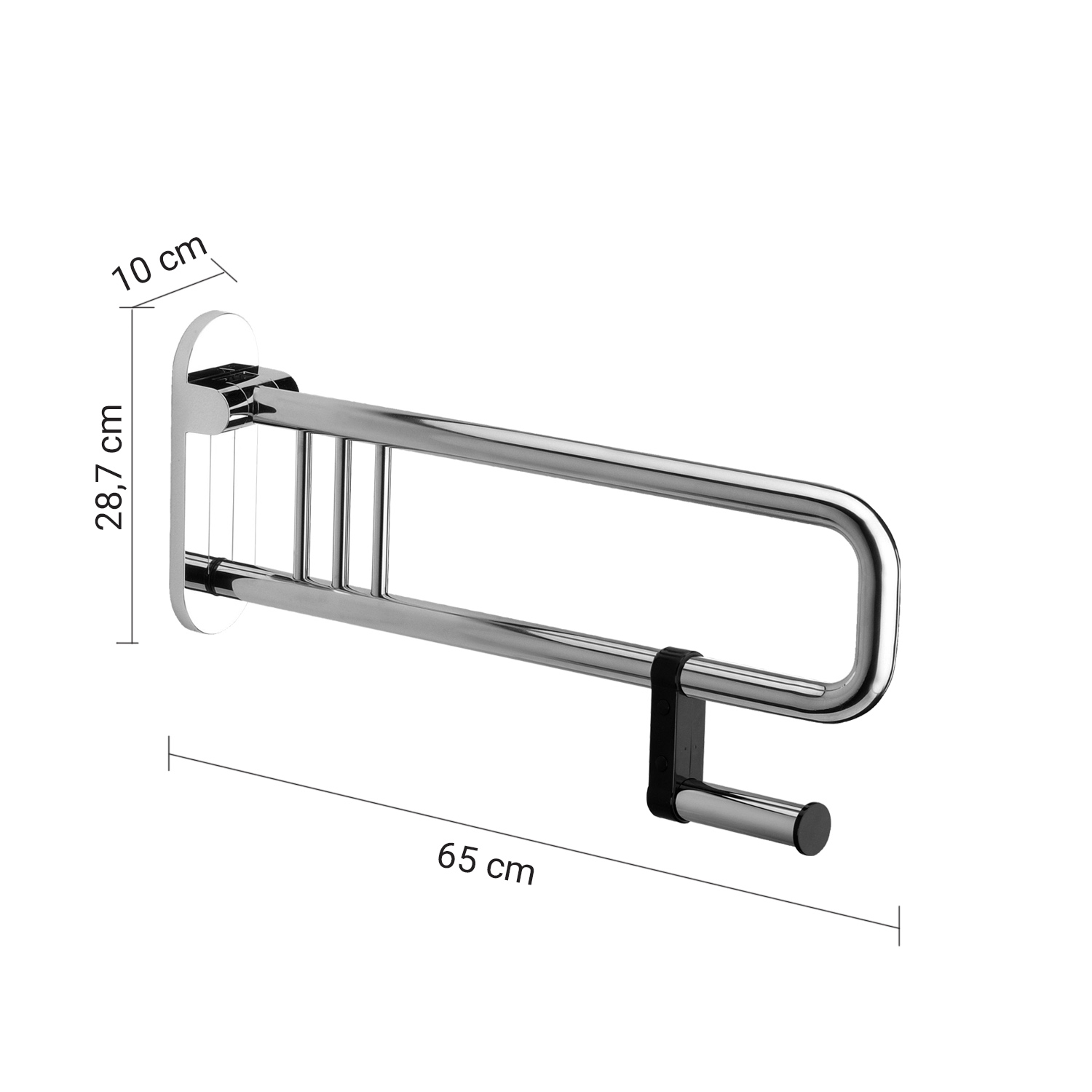 gedy-prima-classe-barre-soutien-repliable-chrome image 2