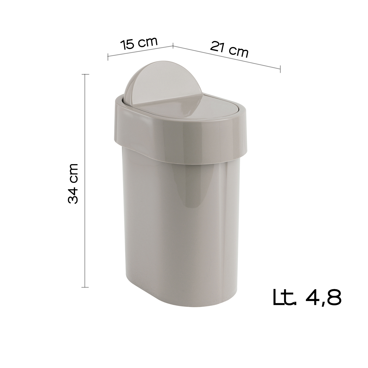 gedy-junior-poubelle-beige-salle-de-bain-wc-plastique image 2