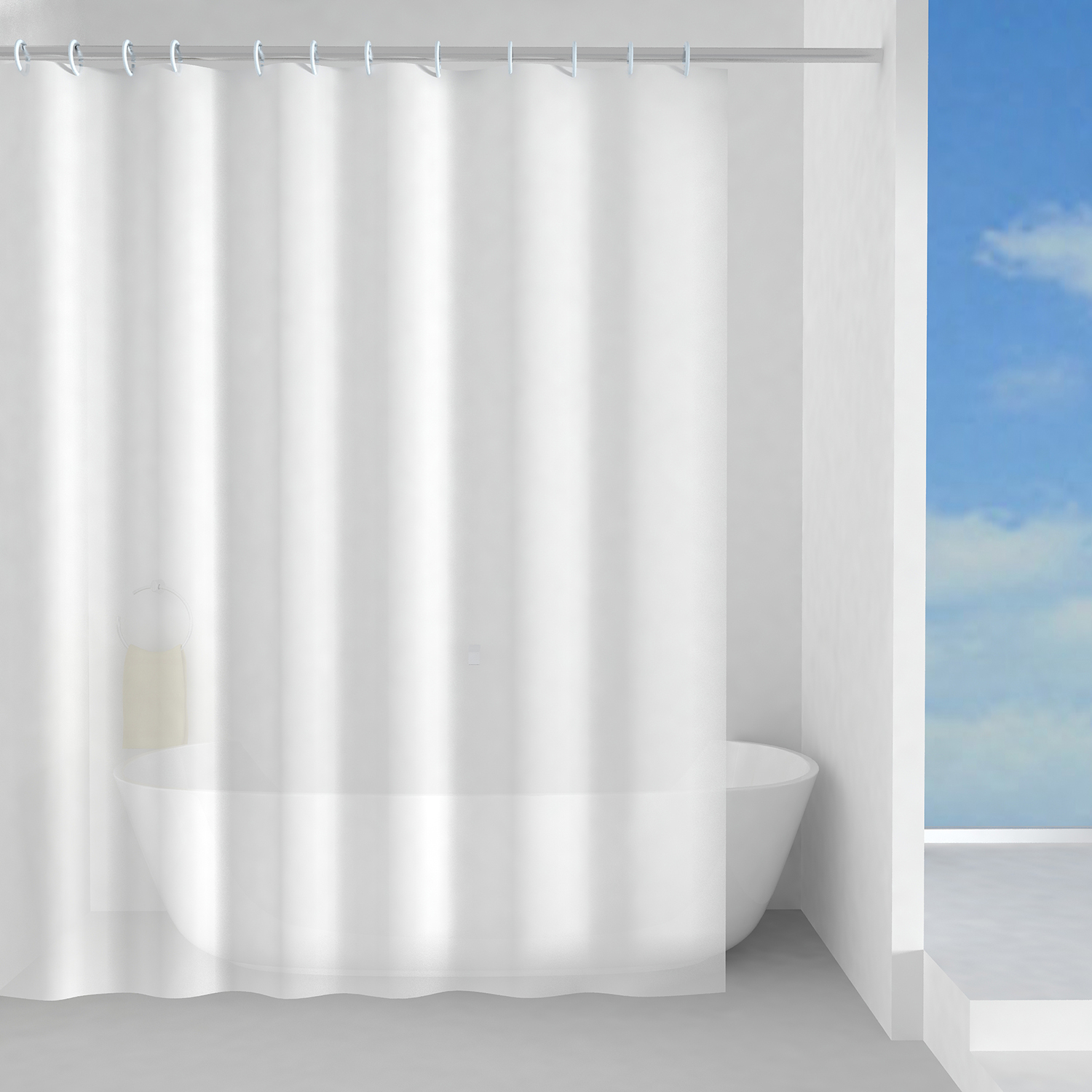 gedy-basic-rideau-de-douche-180x200-cm-blanc image 1
