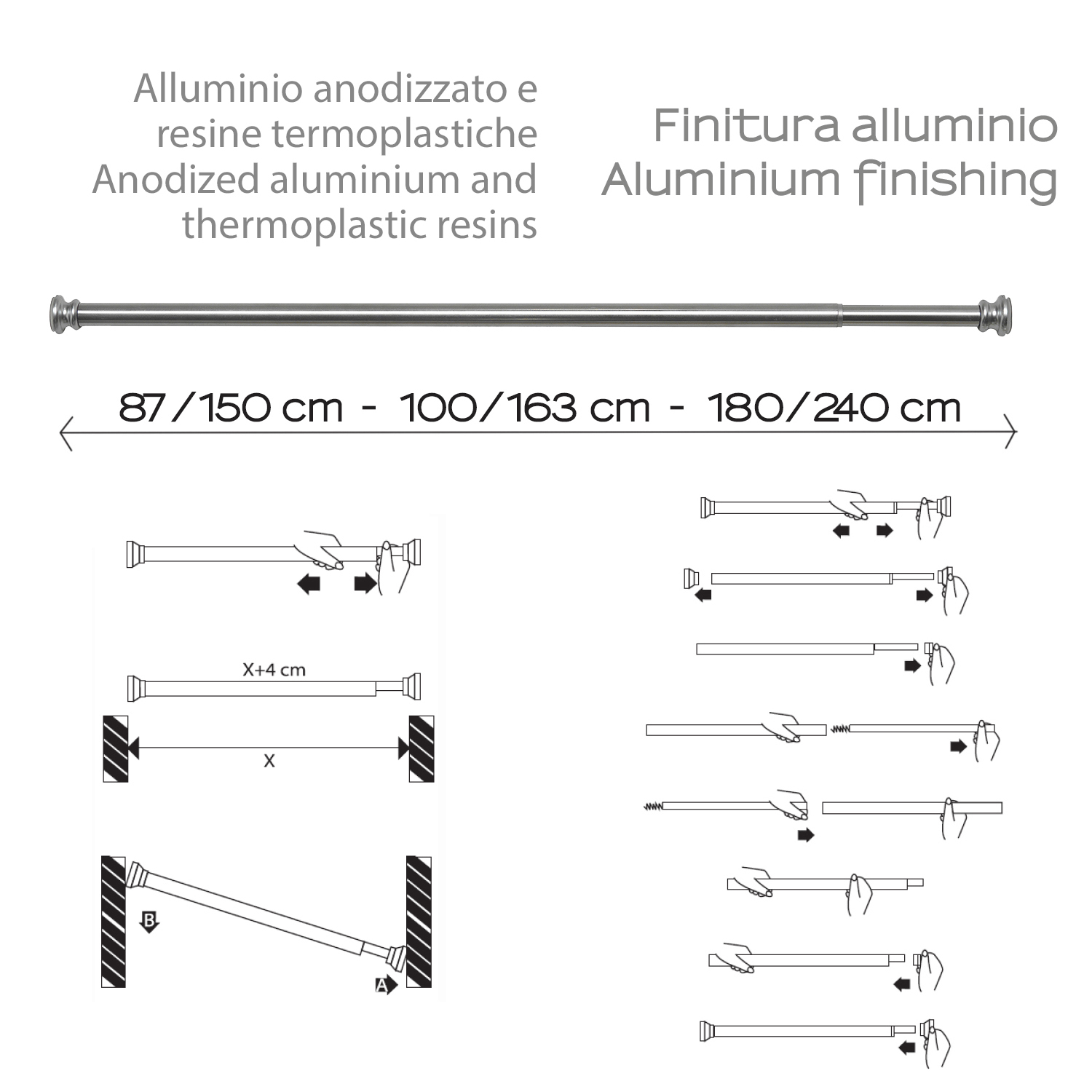 gedy-barre-de-douche-extensible-aluminium-anodis image 3