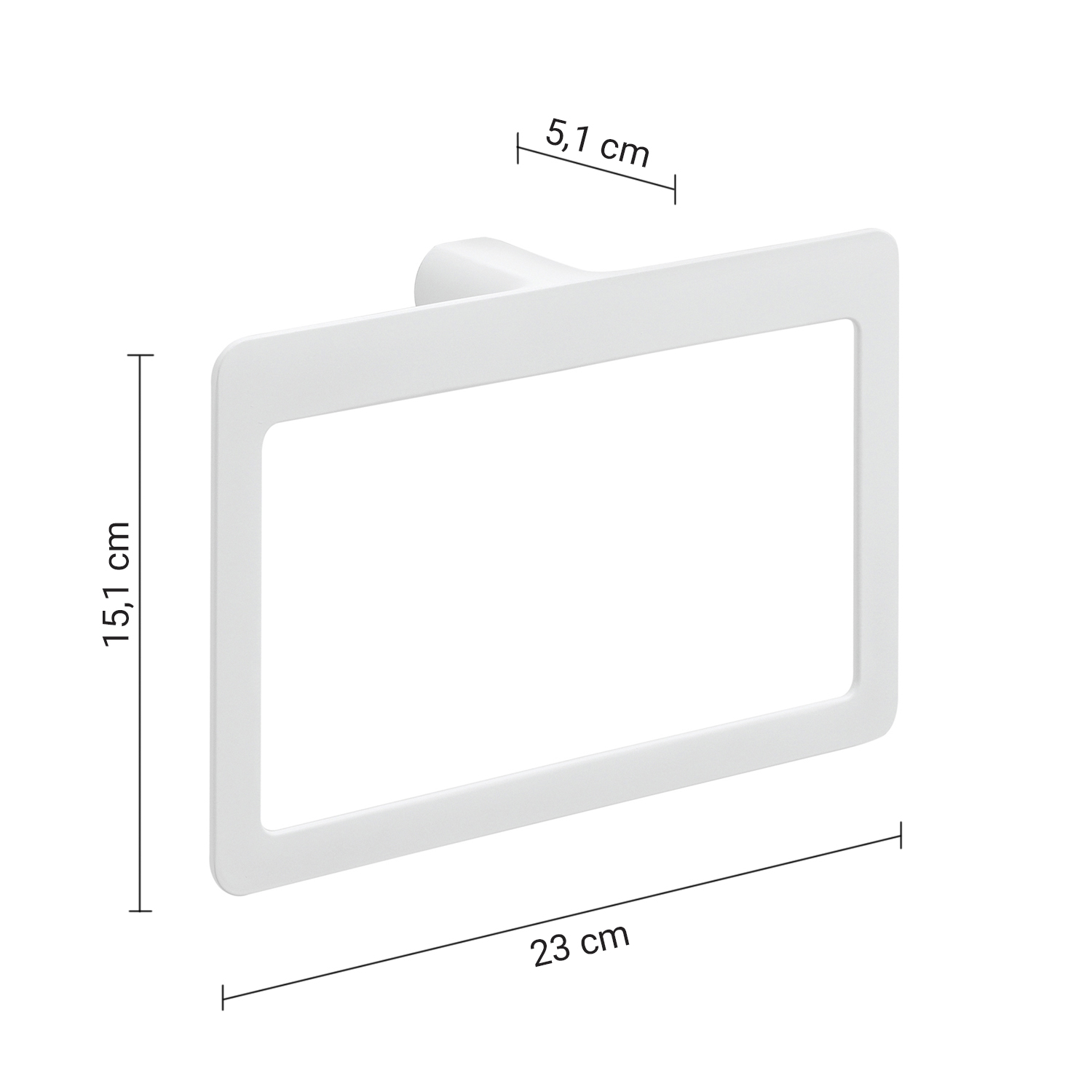 gedy-pirenei-anneau-porte-serviette-blanc-mat image 2