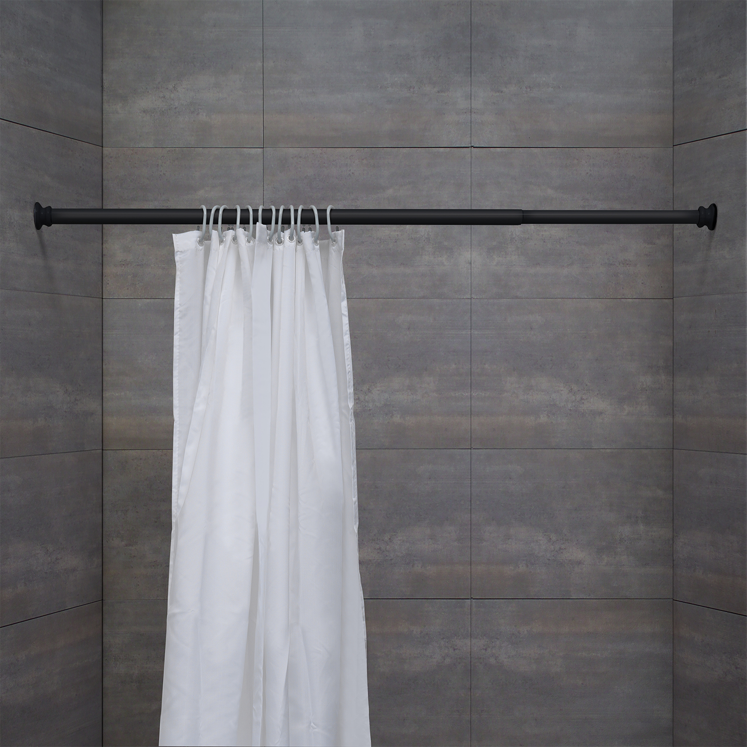 gedy-barre-extensible-douche-noir-mat-tringle-rideau image 3