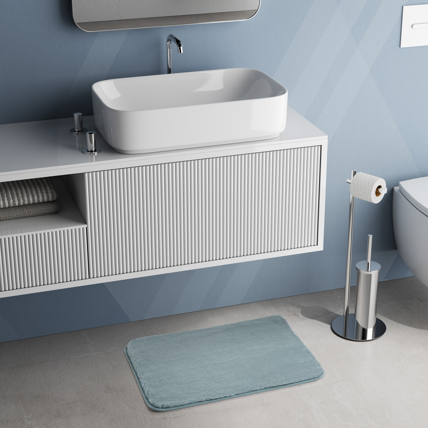 gedy-fuzzy-tapis-de-bain-50x80-bleu-clair-poudre image 3