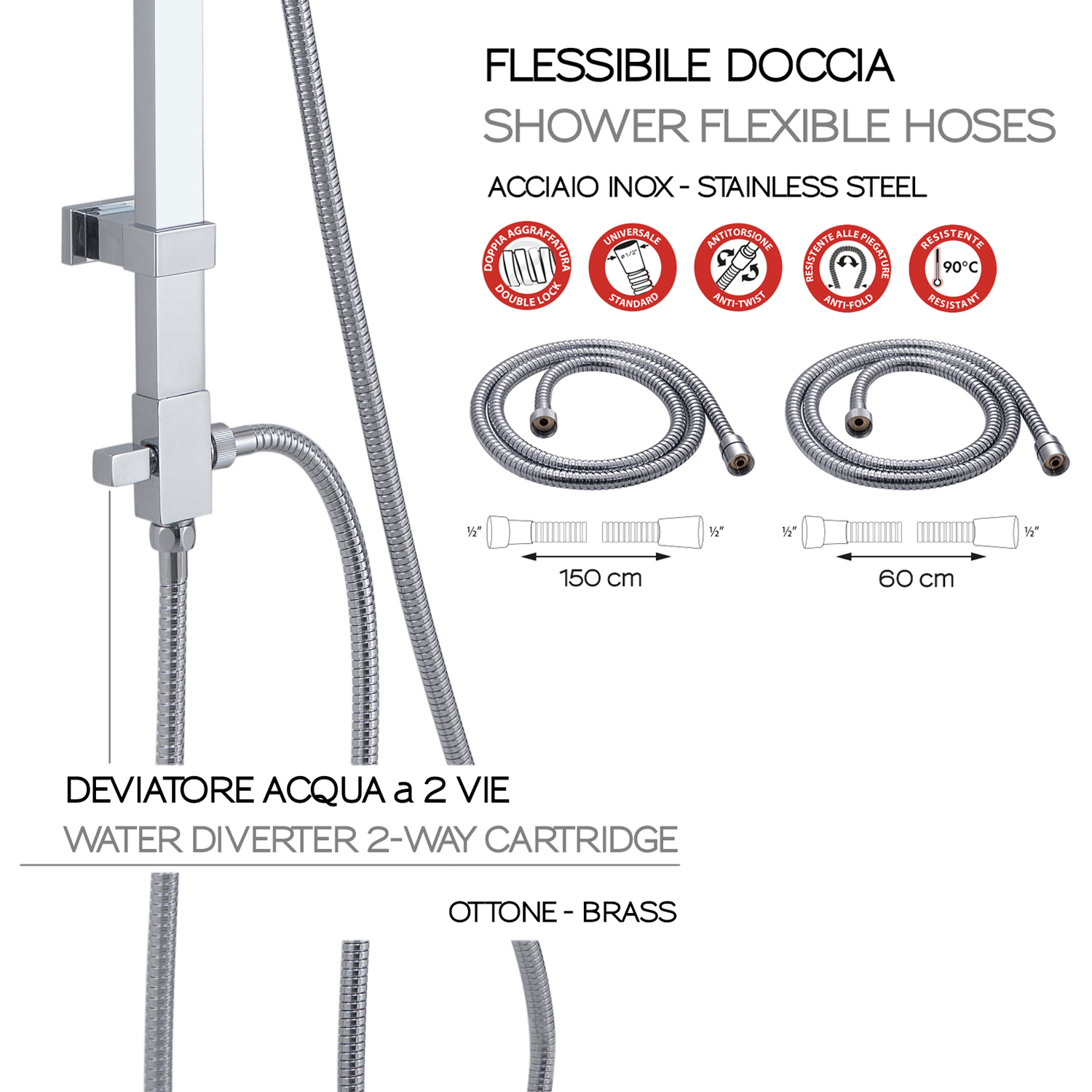 gedy-star-01-colonne-de-douche-chrome-r-glable image 5