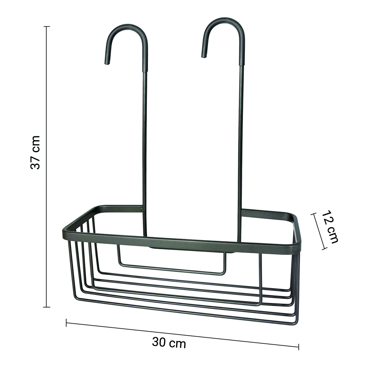 gedy-ottaviano-porte-objets-douche-gun-metal image 2
