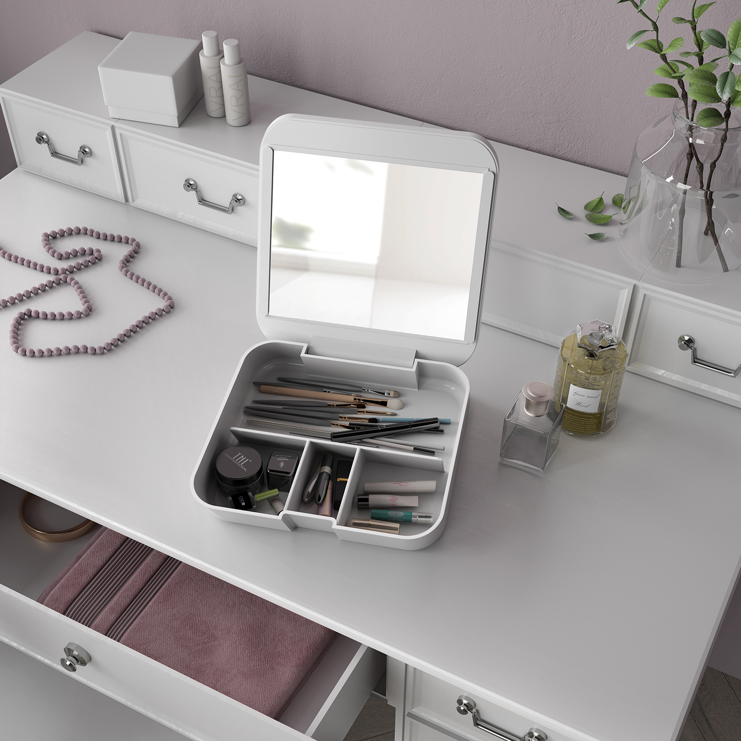 gedy-seventy-organisateur-avec-miroir-blanc-salle-de-bain image 4