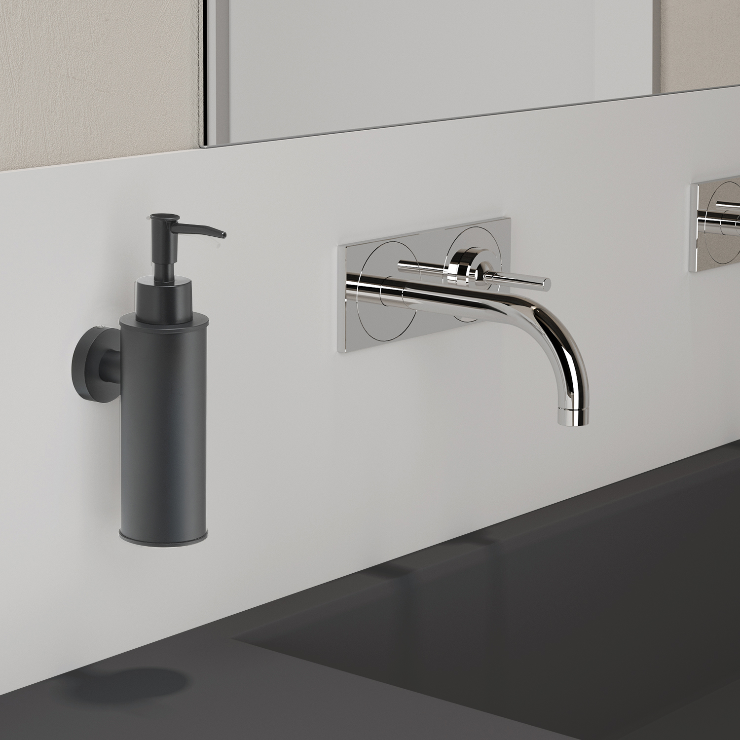 gedy-seal-distributeur-savon-noir-mat image 3