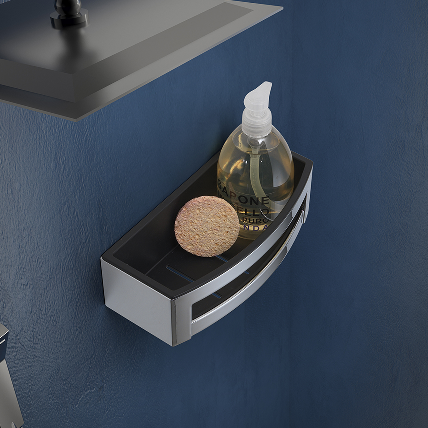gedy-zante-panier-de-douche-noir-chrome image 3