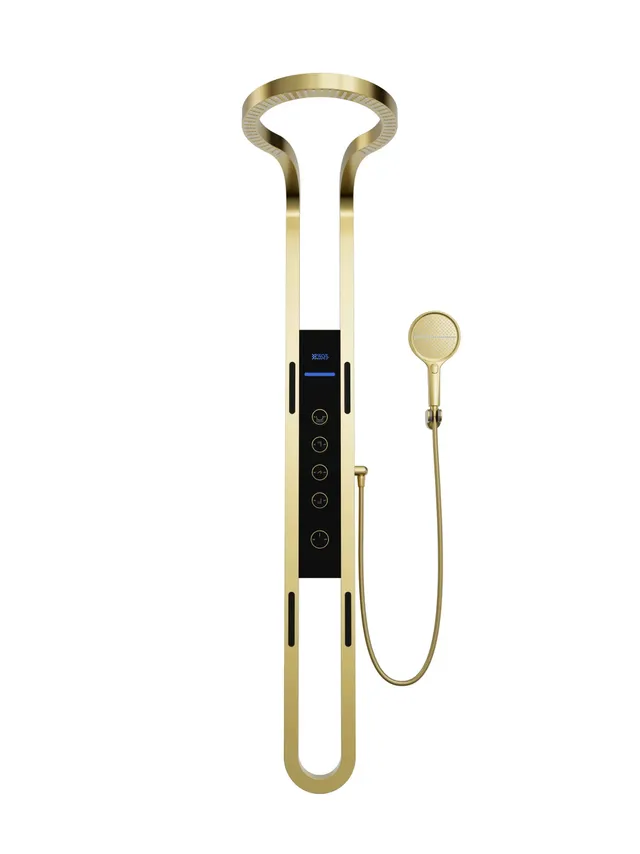 hudor-scamandre-600102-colonne-douche-dor-bross-inox image 1