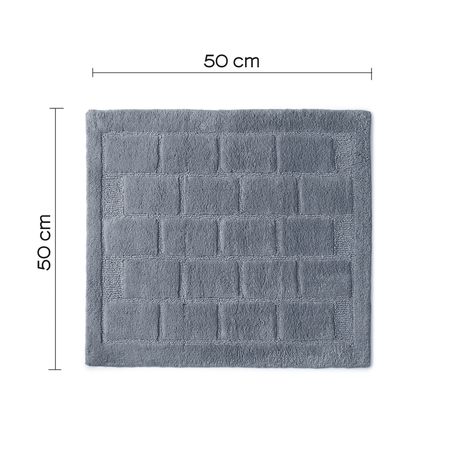 gedy-tile-tapis-de-bain-gris-50x50-antid-rapant image 2
